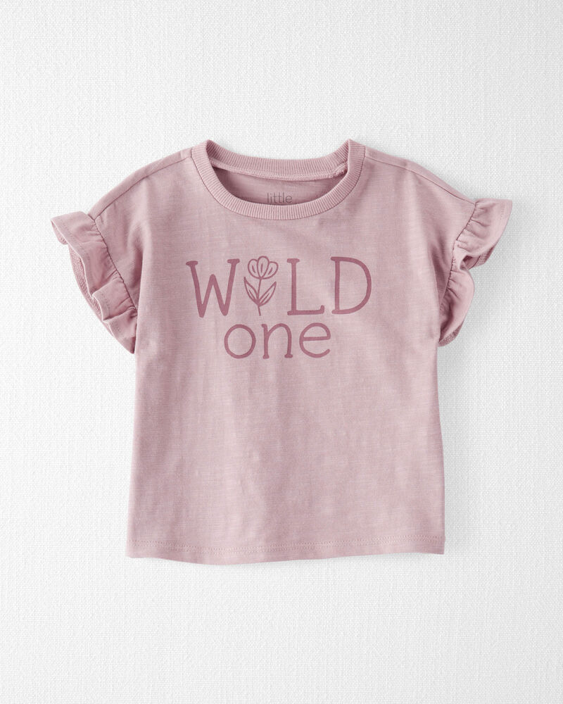 Baby Organic Cotton Wild One Ruffle Tee, image 1 of 4 slides