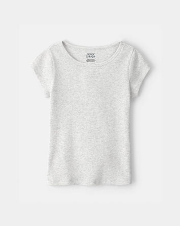 Girls Rib Top - Grey, 