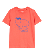 Toddler Capybara Short-Sleeve Graphic Tee - Red, image 1 of 3 slides