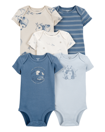 Baby 5-Pack Short-Sleeve Bodysuits, 