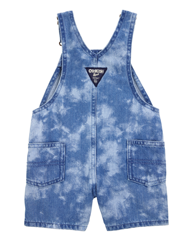 Baby Neutral Flag Print Tie Dye Shortalls - Blue, image 2 of 4 slides
