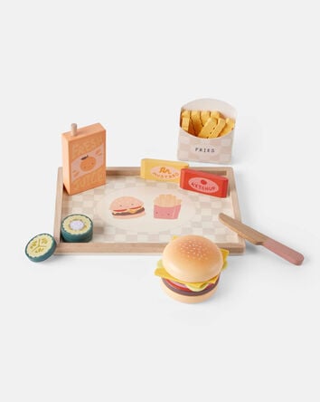 Hamburger Wooden Activity Toy Set, 