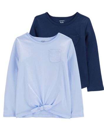 Kid 2-Pack Tie-Front Jersey Tees
, 