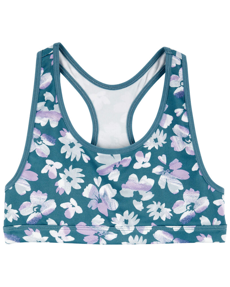 Kid Floral Sports Bra, image 1 of 4 slides