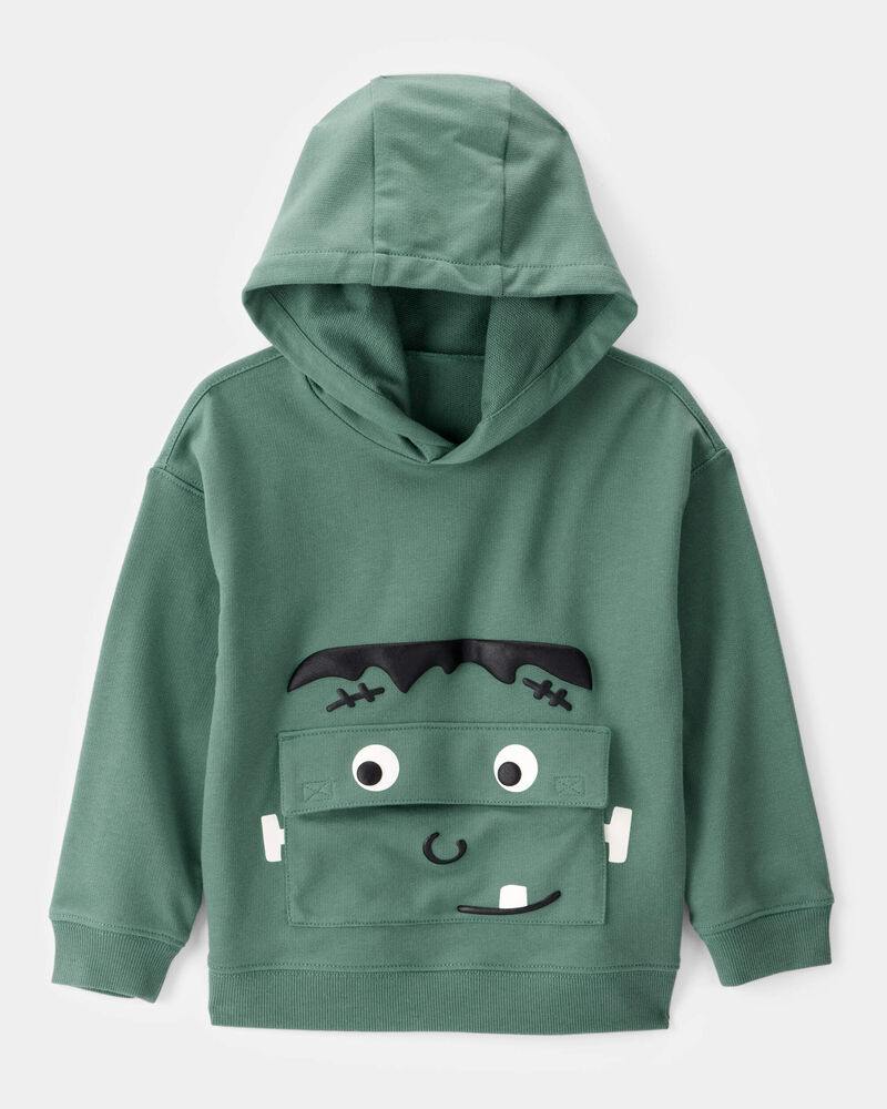 Toddler Halloween Frankenstein Pullover Hoodie - Green, image 1 of 3 slides