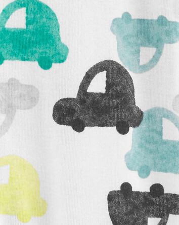 Baby 1-Piece Cars 100% Snug Fit Cotton Footie Pajamas, 