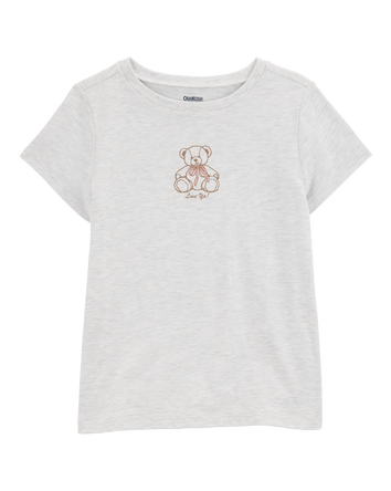 Kid Teddy Bear Short-Sleeve Graphic Tee - Grey, 