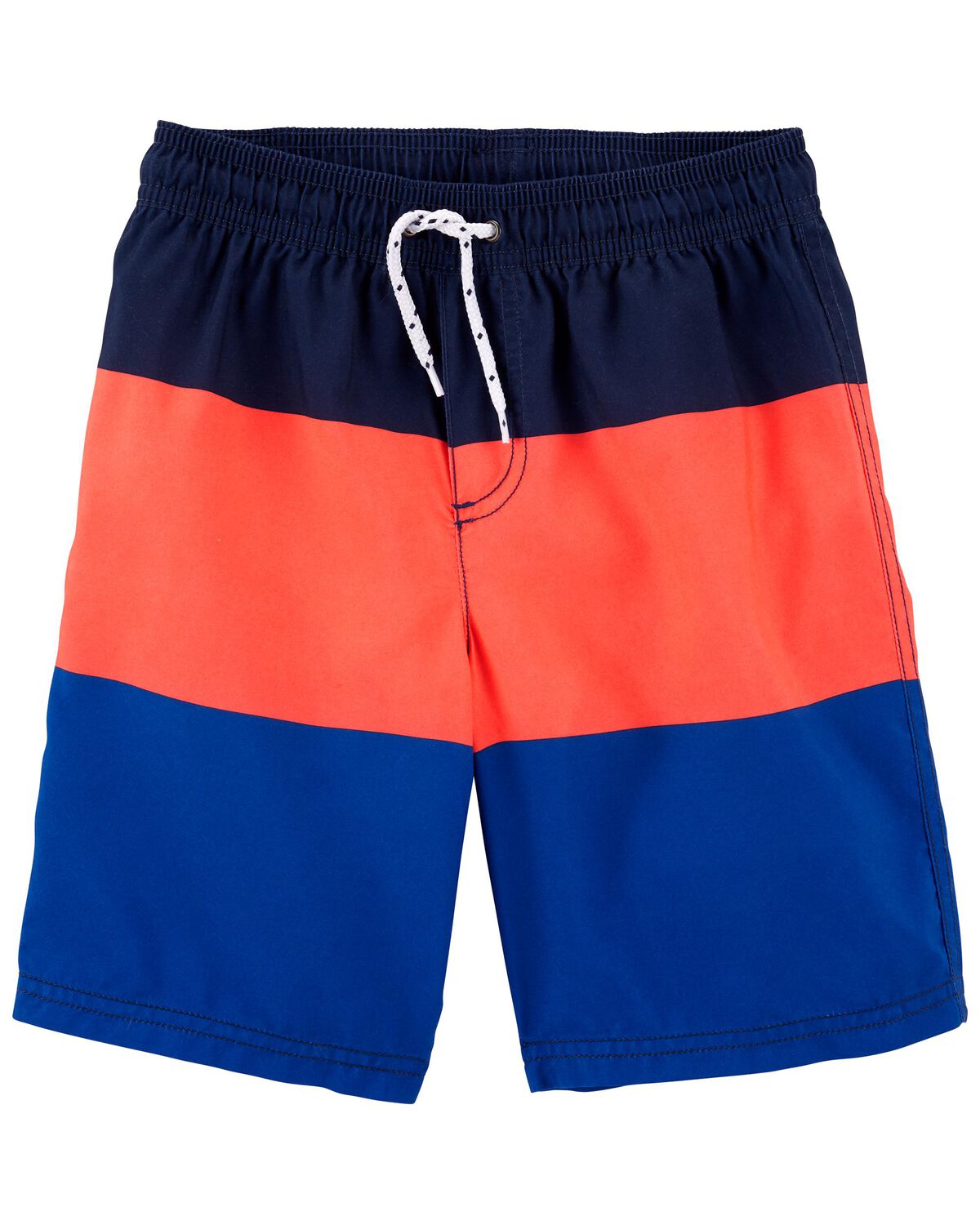 Blue/Orange Kid Colorblock Swim Trunks | carters.com