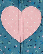 Toddler 1-Piece Heart 100% Snug Fit Cotton Footie Pajamas, image 2 of 4 slides