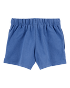 Kid Pull-On French Terry Shorts - Blue, image 2 of 4 slides