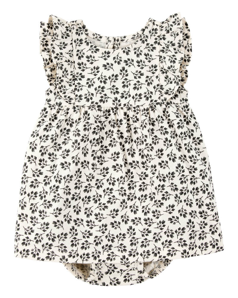 Baby Girl Floral Print Sunsuit, image 1 of 3 slides
