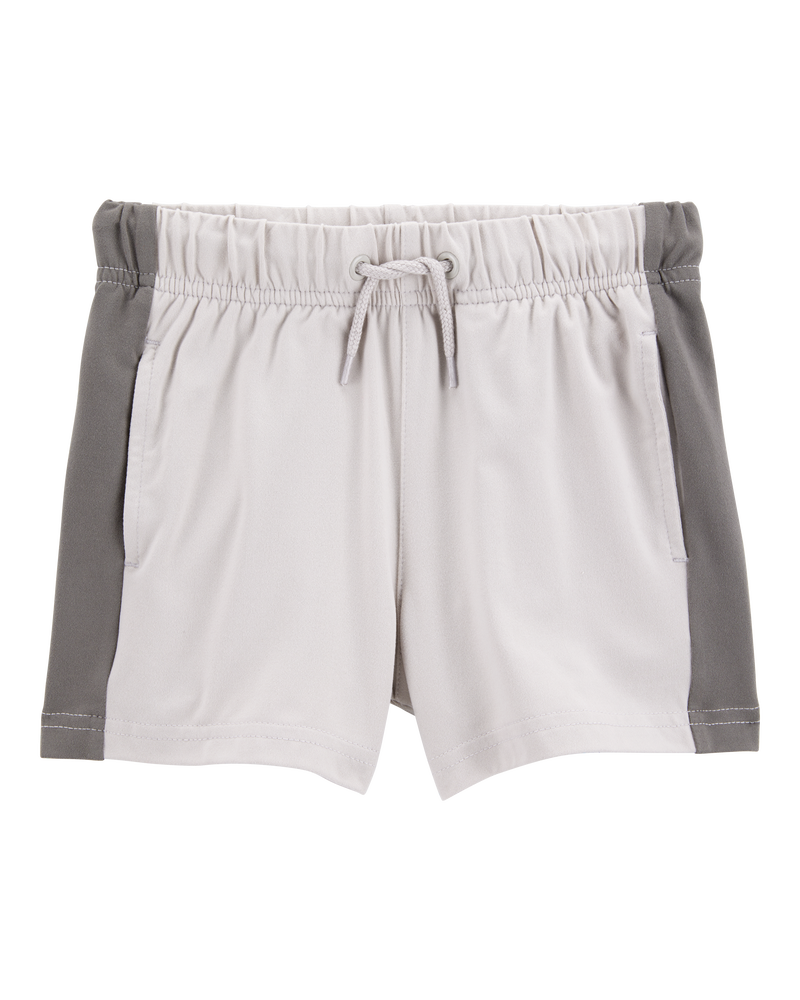 Toddler Colorblock Pull-On Active Shorts - Grey, image 1 of 6 slides