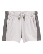 Toddler Colorblock Pull-On Active Shorts - Grey, image 1 of 6 slides