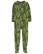 Kid 1-Piece Transformer Fleece Footie Pajamas, image 1 of 3 slides