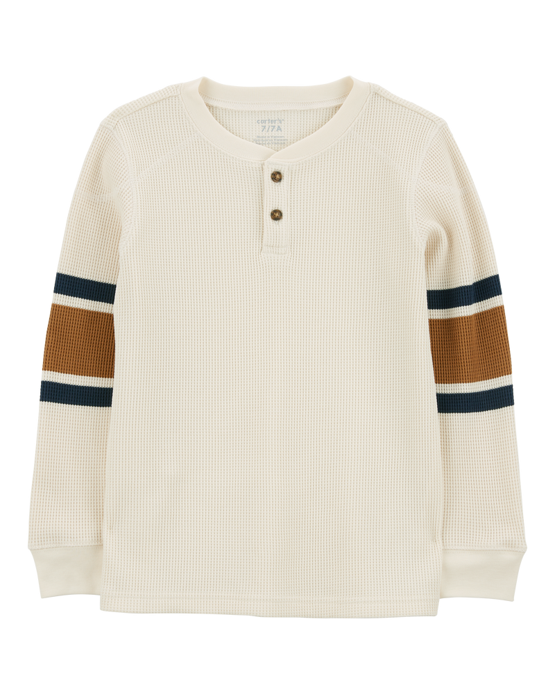 Kid Long-Sleeve Thermal Henley, image 1 of 4 slides