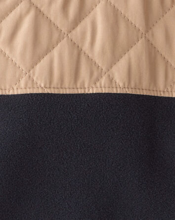 Boys Color Block Zip-Up Jacket - Black, 