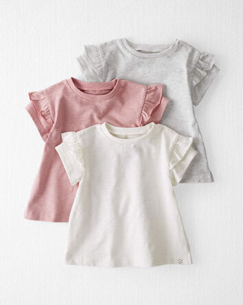 Baby 3-Pack Organic Cotton Flutter T-Shirts
, 