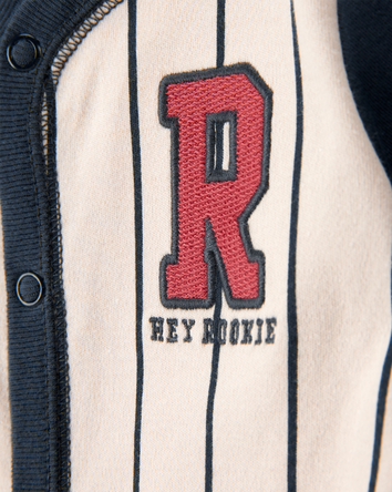 Baby Boy Baseball Rookie Snap Cotton Sleep & Play Pajamas, 