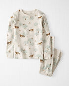 Organic Cotton Pajamas Set in Wild Horses, image 1 of 4 slides