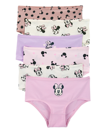 Toddler 6-Pack Minnie Mouse Brief Stretch Cotton Underwear, 