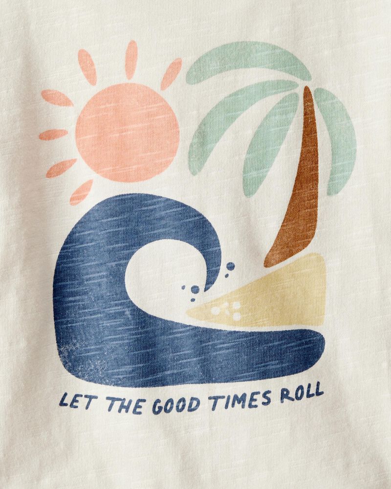 Baby Organic Cotton Beach-Print Tee, image 3 of 4 slides