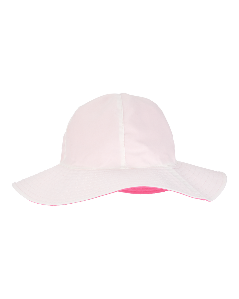 Toddler Girl Reversible Solid Swim Hat - Pink/White, image 2 of 3 slides