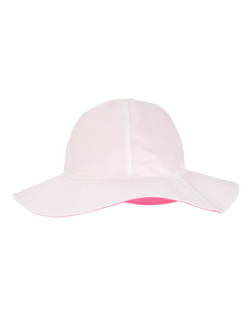 Toddler Girl Reversible Solid Swim Hat - Pink/White, 