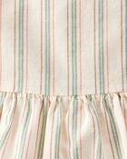 Baby Striped Sunsuit Made with Organic Cotton and Linen Blend, image 4 of 4 slides