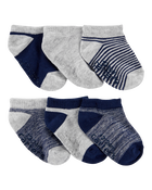 Baby 6-Pack Ankle Socks, image 1 of 2 slides