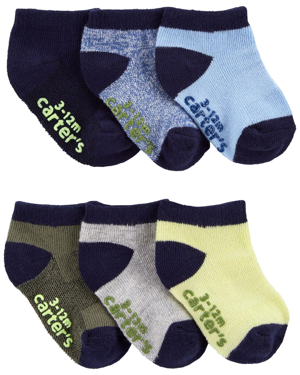 Multi Baby 6Pack Athletic Socks