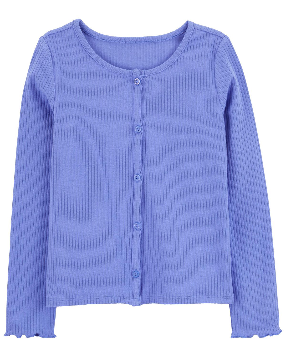 Periwinkle Purple Kid Lettuce Hem Top