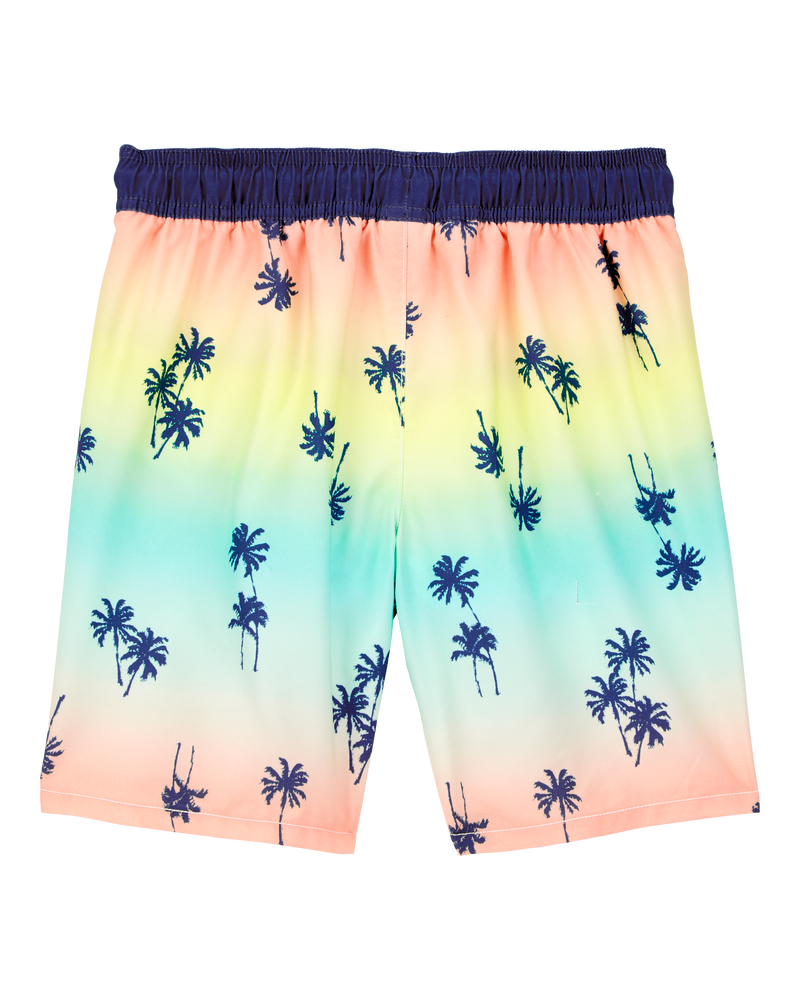 Kid 2-Piece Palm Tree Rashguard & Swim Trunk Set, image 5 of 6 slides