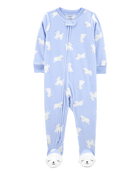 Toddler 1-Piece Dog Fleece Footie Pajamas, image 1 of 5 slides