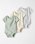 Baby 3-Pack Organic Cotton Bodysuits, image 1 of 5 slides