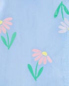 Toddler Floral Color Changing Rain Jacket - Blue, image 5 of 6 slides