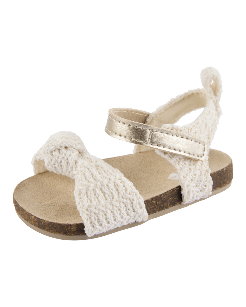 Baby Crochet Sandal - Gold, image 6 of 6 slides