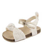 Baby Crochet Sandal - Gold, image 6 of 6 slides