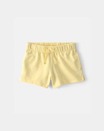 Toddler Girl French Terry  Shorts - Yellow, 