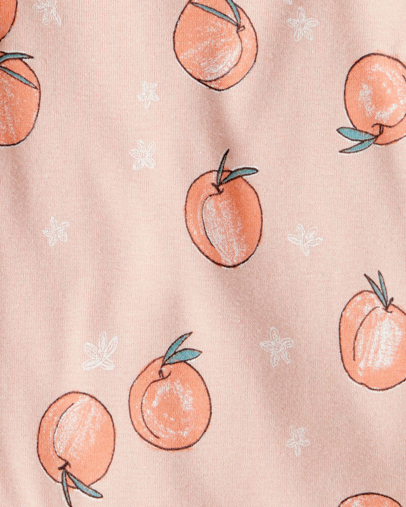 Baby Organic Cotton Bodysuit in Peach Print, image 3 of 5 slides
