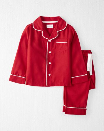 Toddler Recycled Coat Style Pajamas Set, 