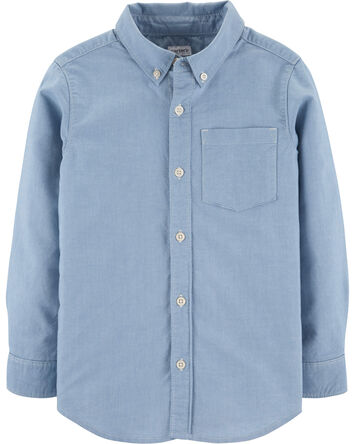 Kid Oxford Button-Front Shirt, 