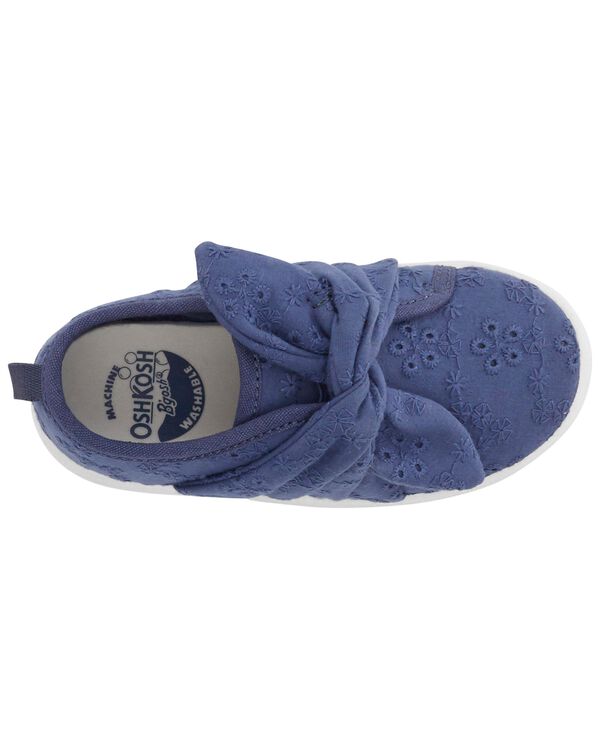 Blue Toddler Eyelet SlipOn Shoes