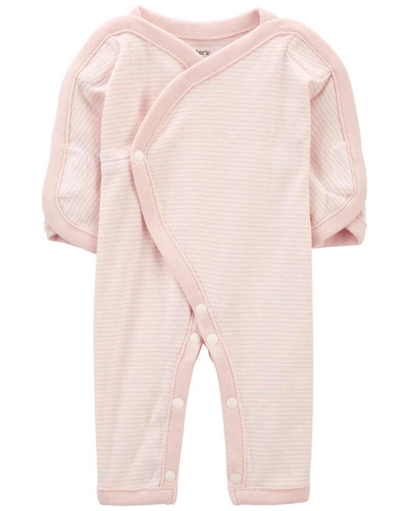 Baby Preemie Striped Cotton Sleep & Play Pajamas, image 1 of 5 slides