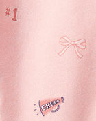 Baby Girl Art Print Collared Long-Sleeve Dress - Pink, image 4 of 5 slides
