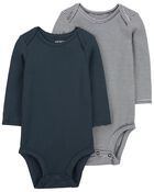 Baby 2-Pack PurelySoft Long-Sleeve Bodysuits, image 1 of 6 slides
