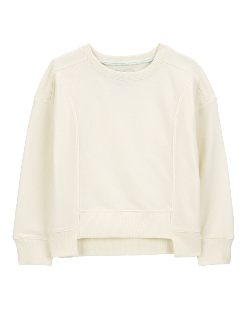 Kid Fleece Pullover - Cream, image 1 of 3 slides