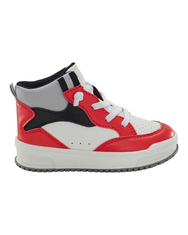 Toddler High-Top Sneakers - Red/White, image 2 of 7 slides