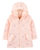 Toddler Girl Floral Rain Jacket - Pink, image 1 of 3 slides