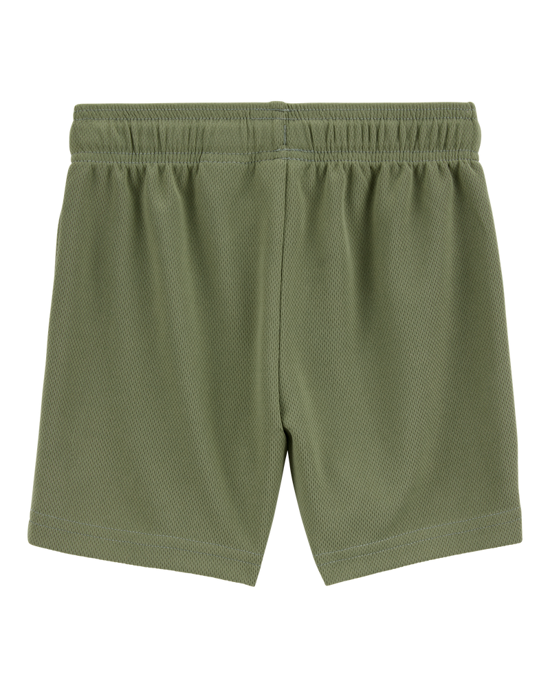 Toddler Active Mesh Shorts - Green, image 2 of 4 slides