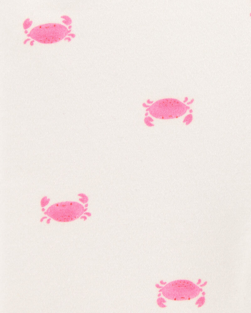 Baby Girl Crab Print Bike Shorts - Ivory, image 3 of 4 slides